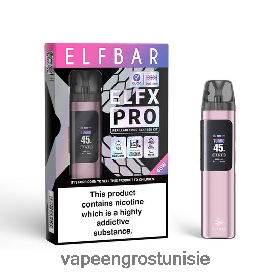 Cigarette Electronique Grossiste - ELFBAR ELFX Pro Appareil à pod ouvert rose 4T200N4