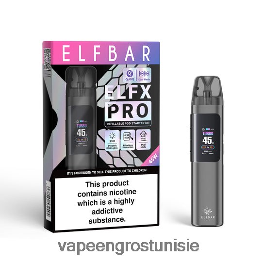 Vapoteuse En Gros - ELFBAR ELFX Pro Appareil à pod ouvert gris 4T200N3