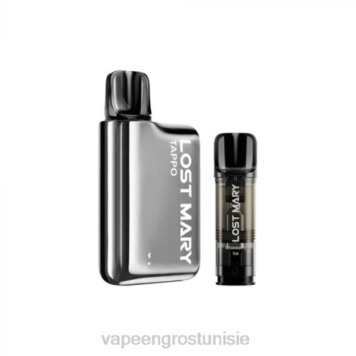 Cigarette Électronique Tunisie - argent inoxydable x glace à la fraise NHPL438 LOST MARY Tappo kit de vape à dosettes