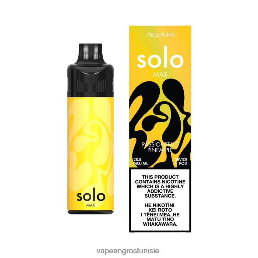 Cigarette Électronique Jetable Prix - Solo MAX kit de dosettes Ananas fruit de la passion RXDR4D69