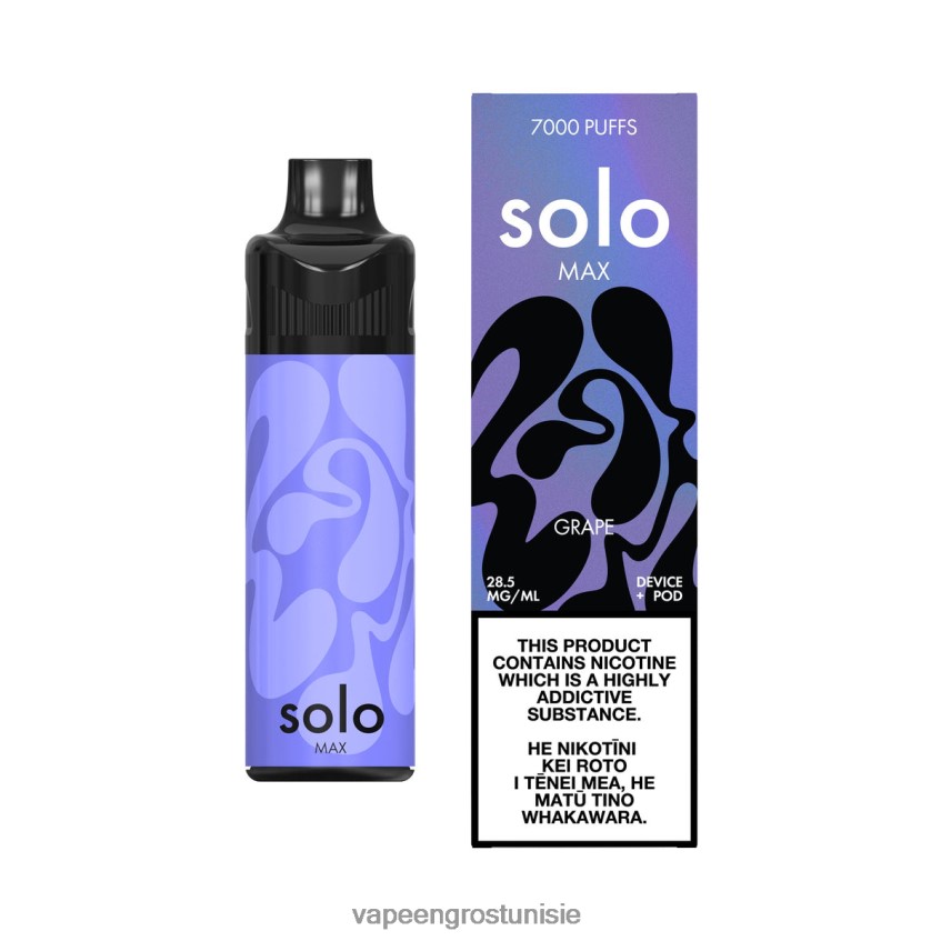 Cigarette Électronique Jetable - Solo MAX kit de dosettes raisin RXDR4D67