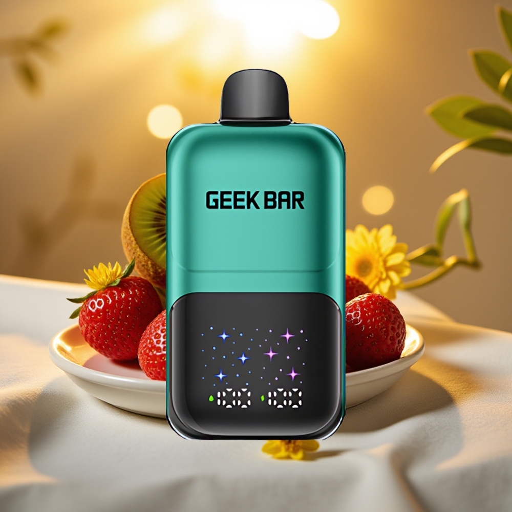 GEEK BAR 2GO Fraise & Kiwi 20ml 50000 Puffs Écran, Rechargeable, 5% Nicotine