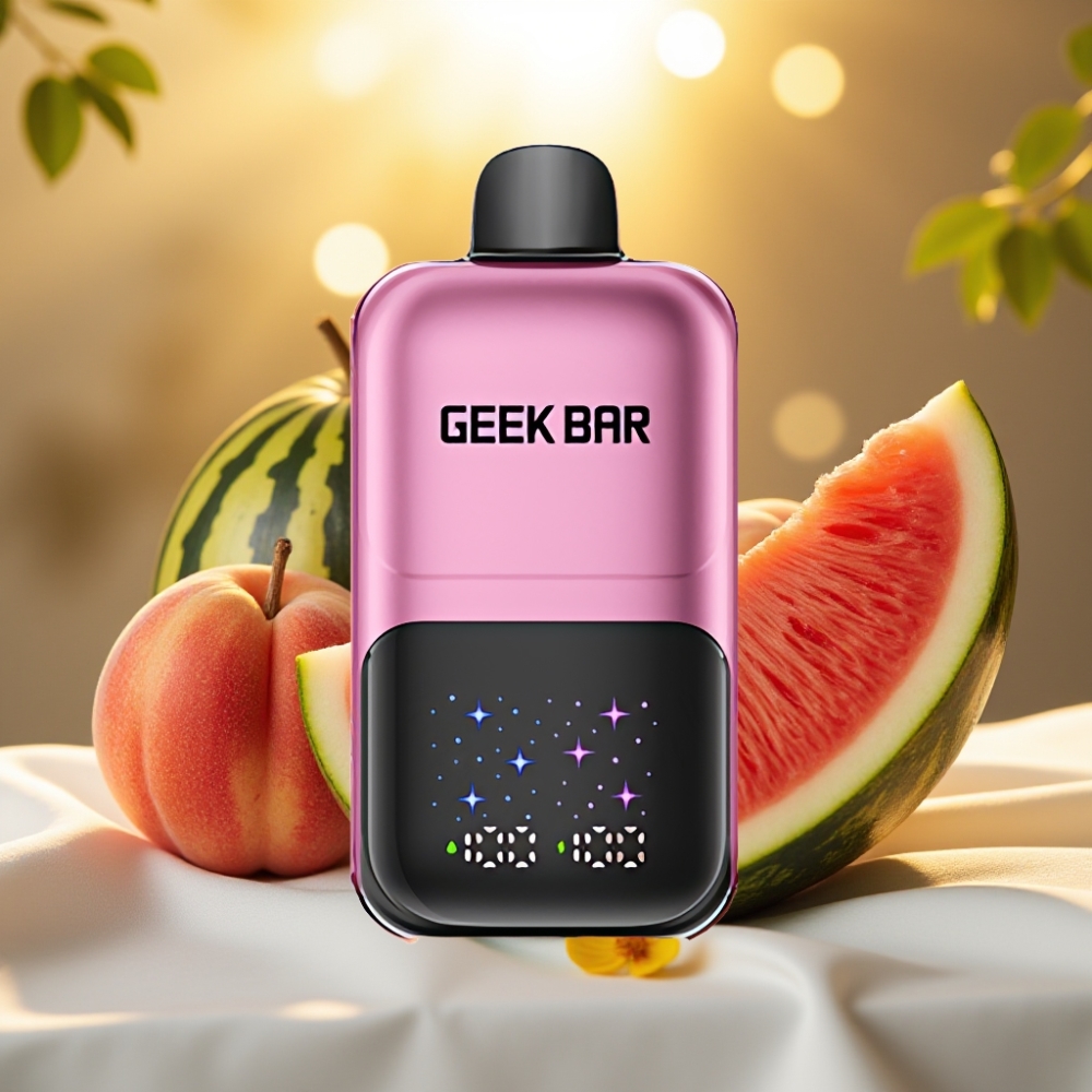 GEEK BAR 2GO Pêche & Pastèque 50000 Puffs 20mL 5% Nicotine Rechargeable