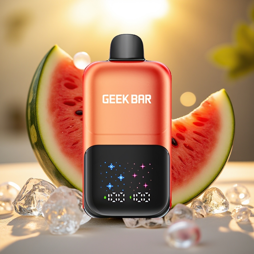 GEEK BAR 2GO Pastèque Bubble Gum Ice 20mL 50000 Puffs Écran interactif Rechargeable