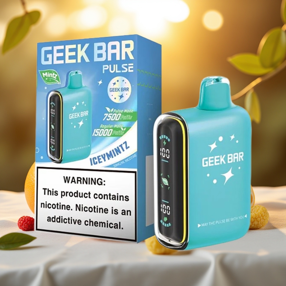 Geek Bar Pulse 15000 Puffs Édition Menthe – 16ML, 5%, Airflow Réglable