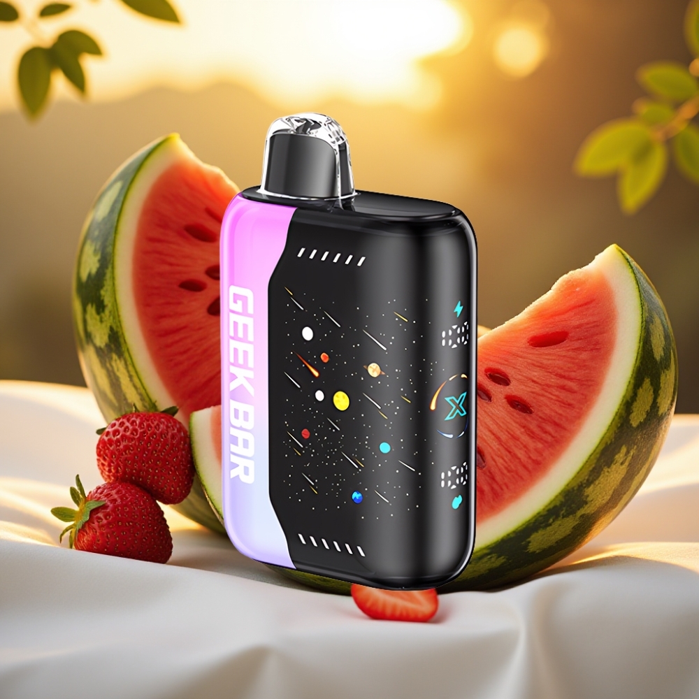 GEEK BAR Pulse X 42K Puffs Meteor Edition Fraise Pastèque - 820mAh, Dual Mesh Coil, 5% Nicotine