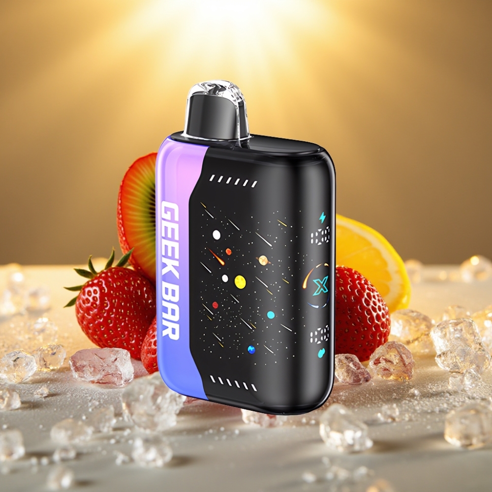 GEEK BAR Pulse X 42K Puffs Édition Météore Fraise Kiwi Glacé 820mAh Dual Mesh