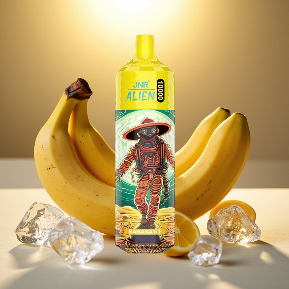 JNR Alien 10000 Puffs Banane Glacée 850mAh 20ml Type-C LED RGB