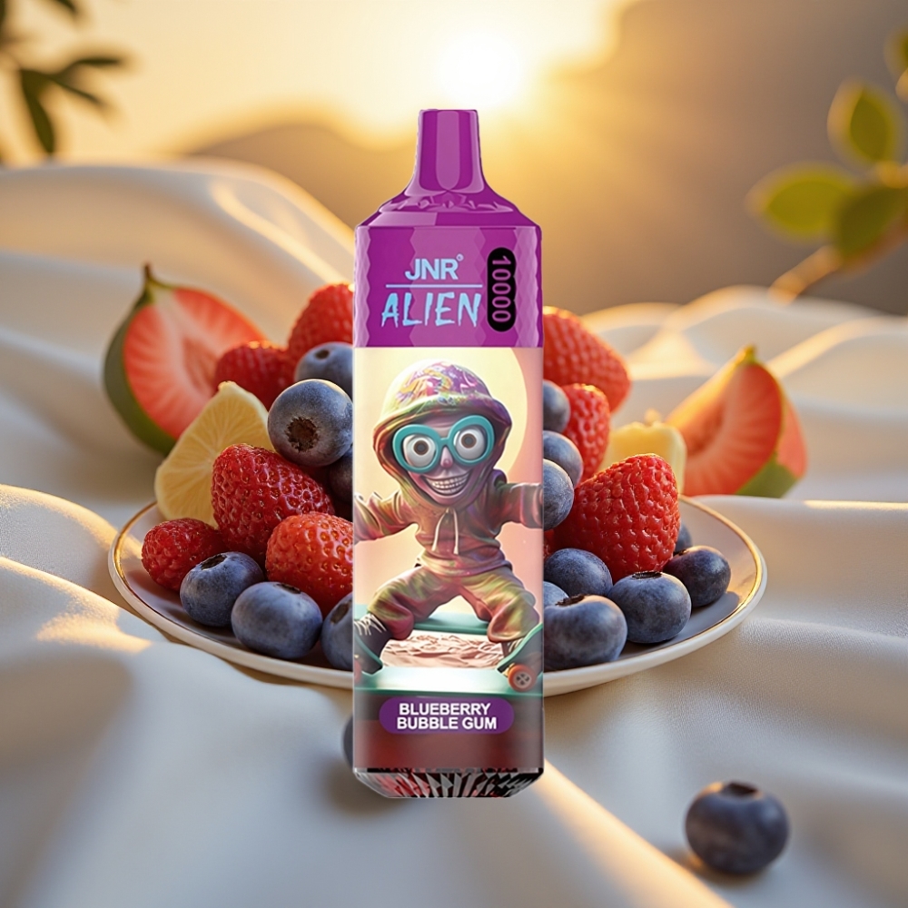 JNR Alien 10000 Puffs Bubble Gum Myrtille 850mAh 20ml Type-C RGB
