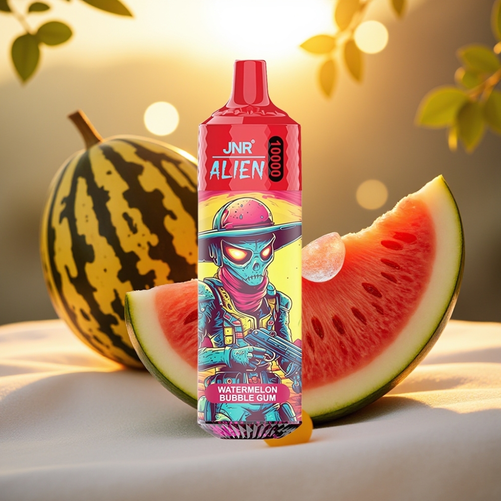 JNR Alien 10000 Puffs Bubble Gum Pastèque 20ml 850mAh Type-C RGB