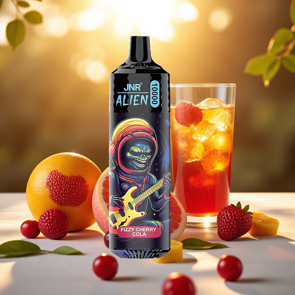JNR Alien 10000 Puffs Cerise Cola Pétillante - 10000 bouffées, 20ml, LED RGB
