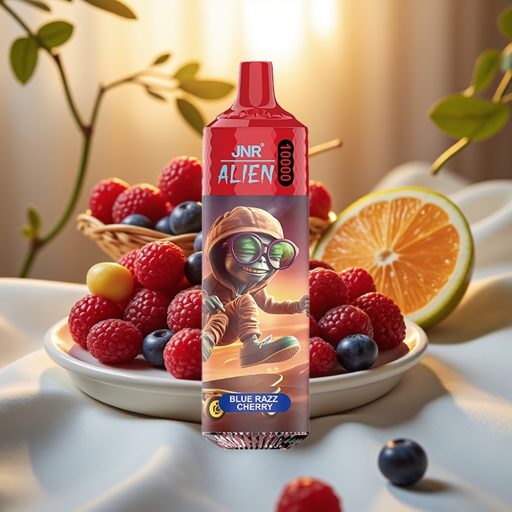 JNR Alien 10000 Puffs Cerise Framboise Bleue 850mAh 20ml Type-C LED RGB