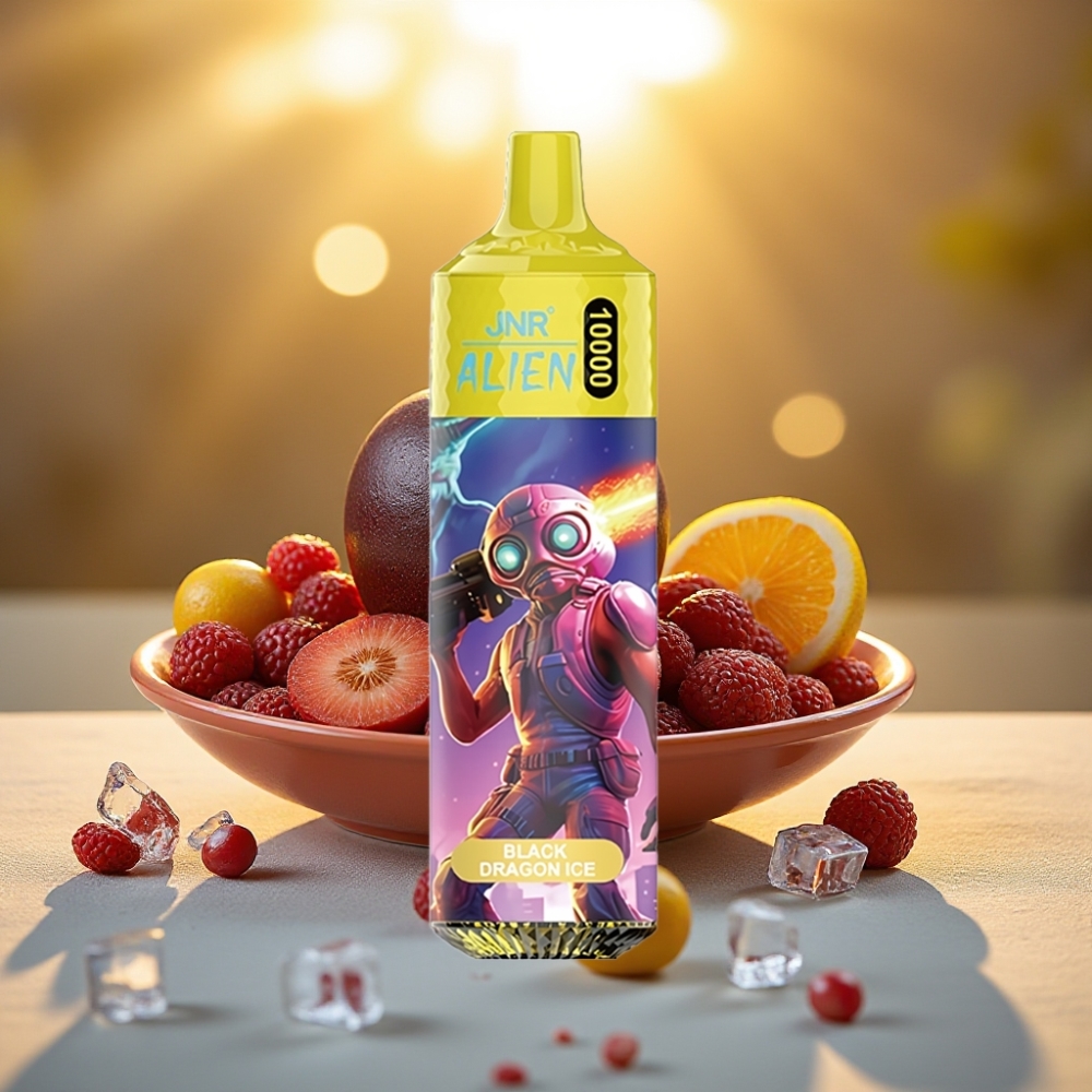 JNR Alien 10000 Puffs Dragon Noir Glace - 850mAh, 20ml, Type-C, LED RGB