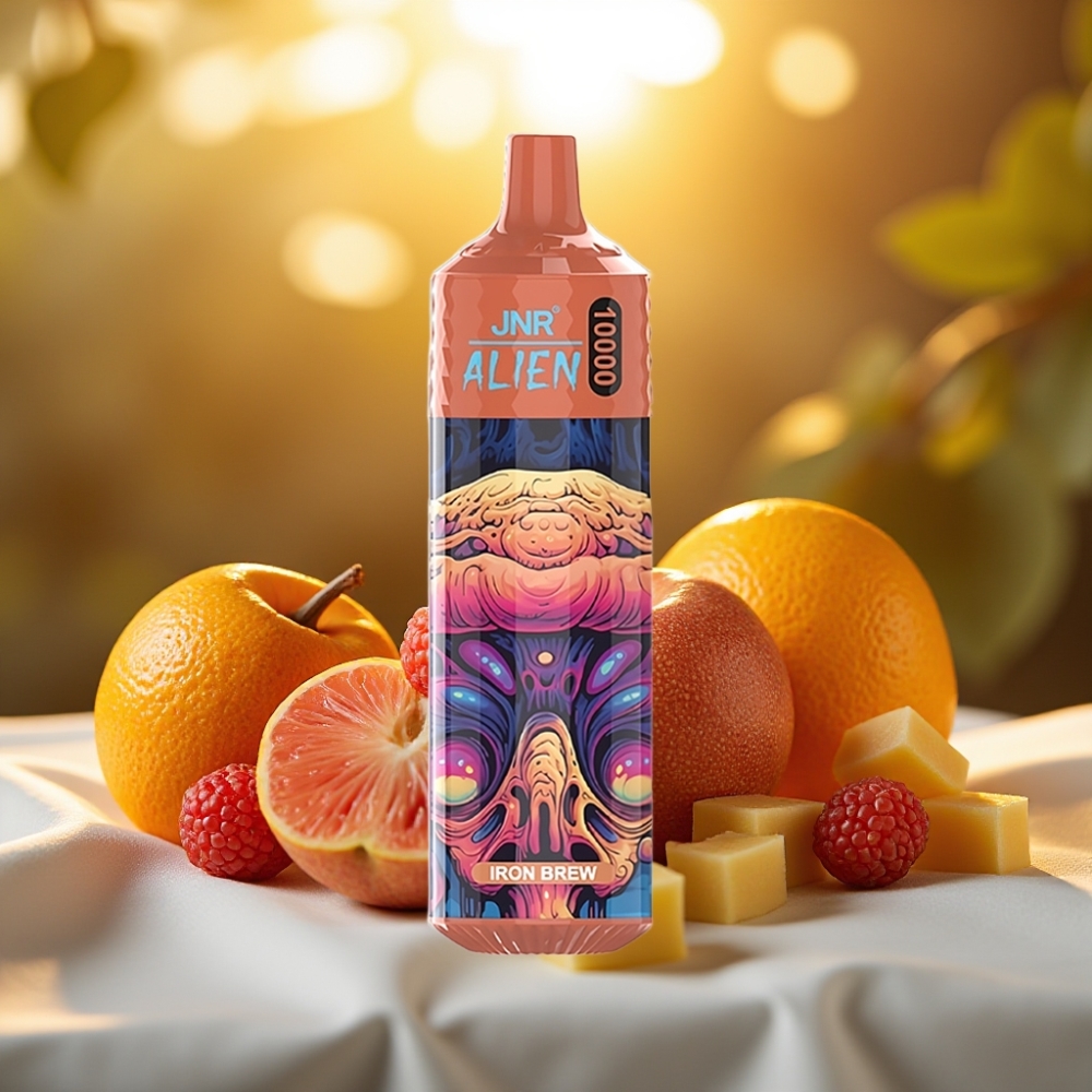 JNR Alien 10000 Puffs Fer brassé 850mAh 20ml Type-C LED RGB