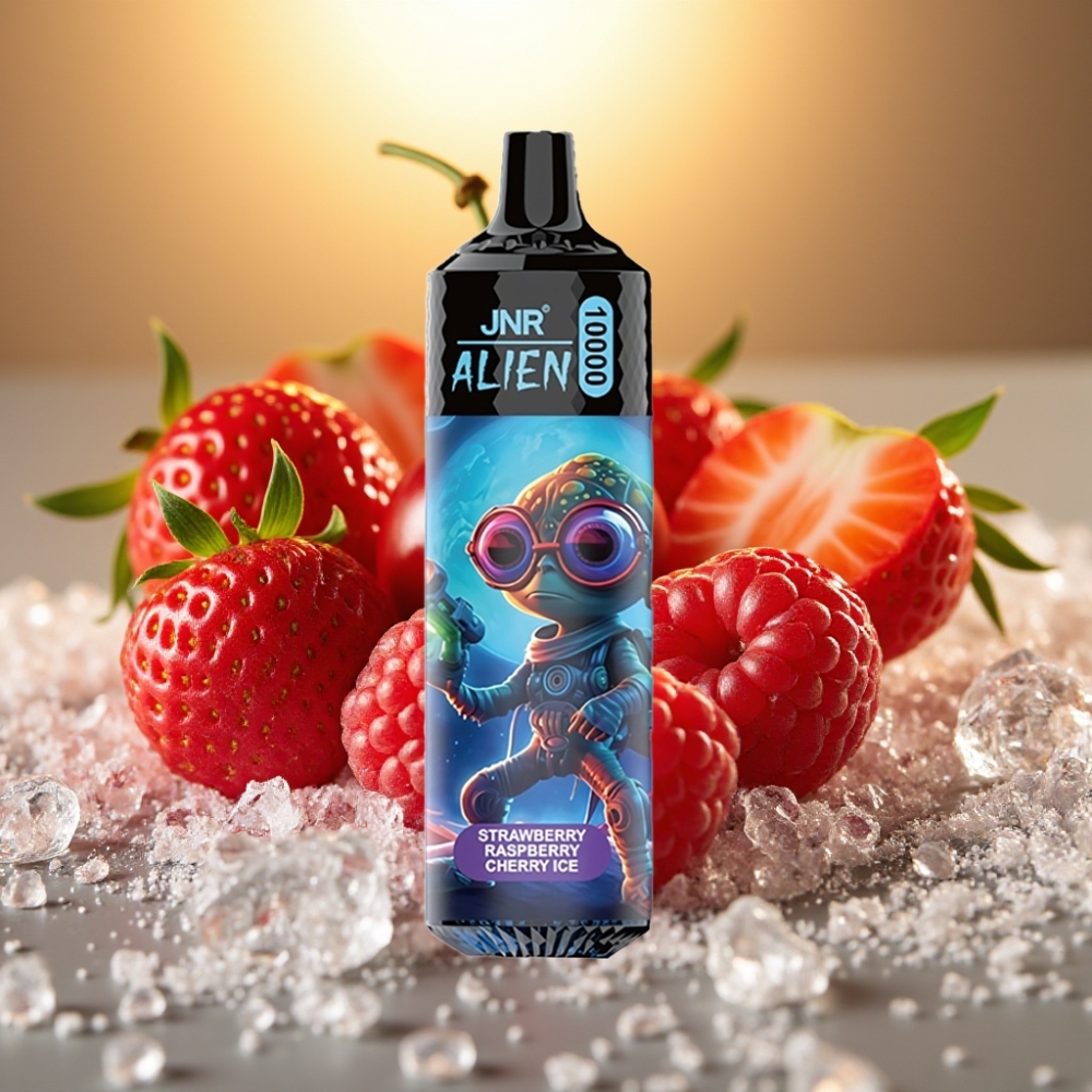 JNR Alien 10000 Puffs Fraise Framboise Cerise Glacée 20ml 850mAh Type-C RGB