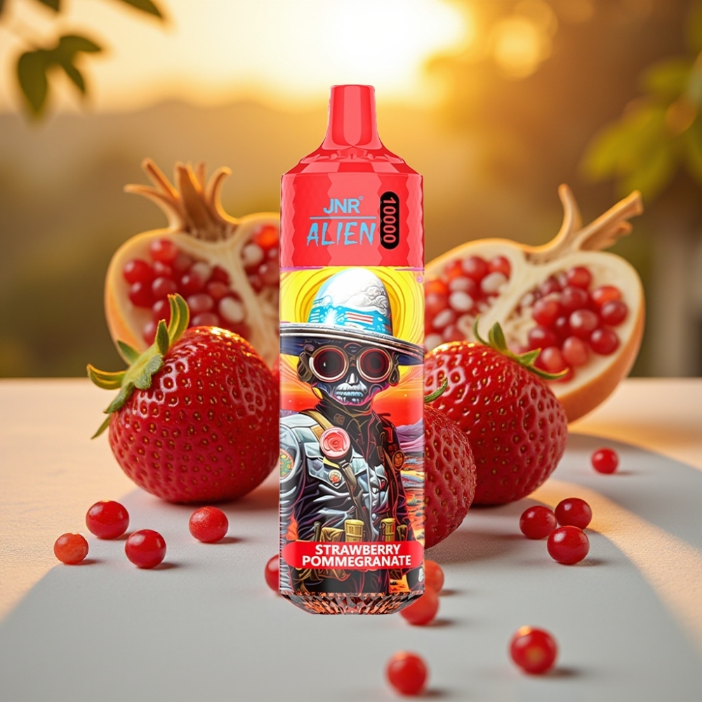 JNR Alien 10000 Puffs Fraise Grenade - 850mAh, 20ml, Type-C, LED RGB