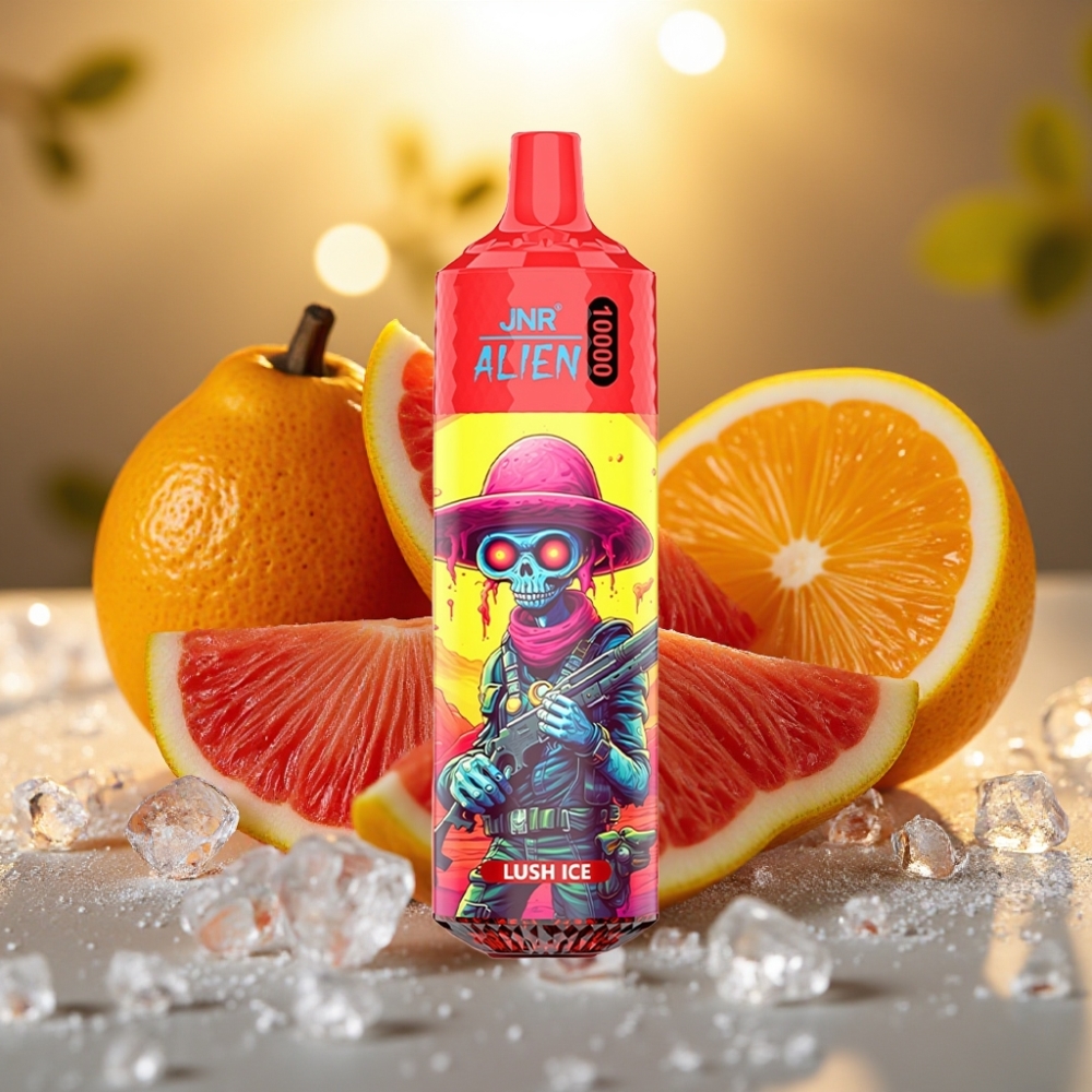 JNR Alien 10000 Puffs Glace Verdoyante - 850mAh, 20ml, Type-C, LED RGB