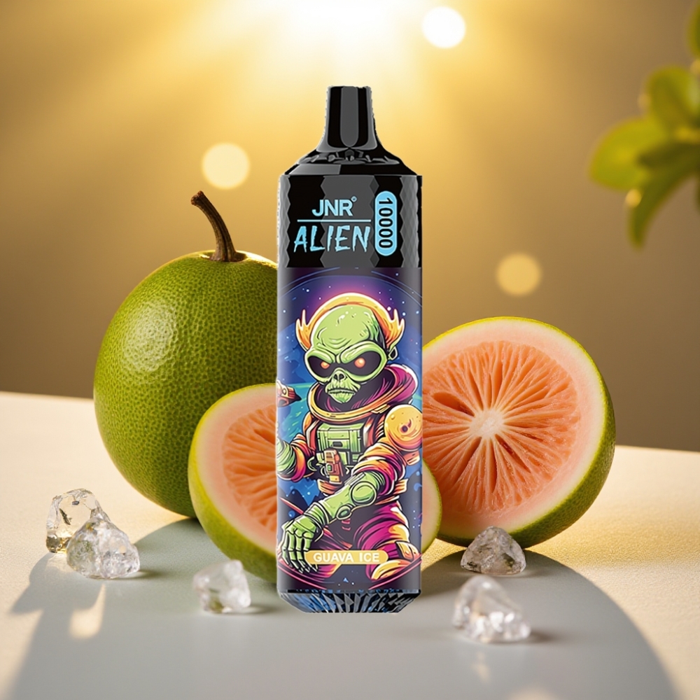 JNR Alien 10000 Puffs Guava glacée - 10000 bouffées, 850mAh, 20ml, Type-C