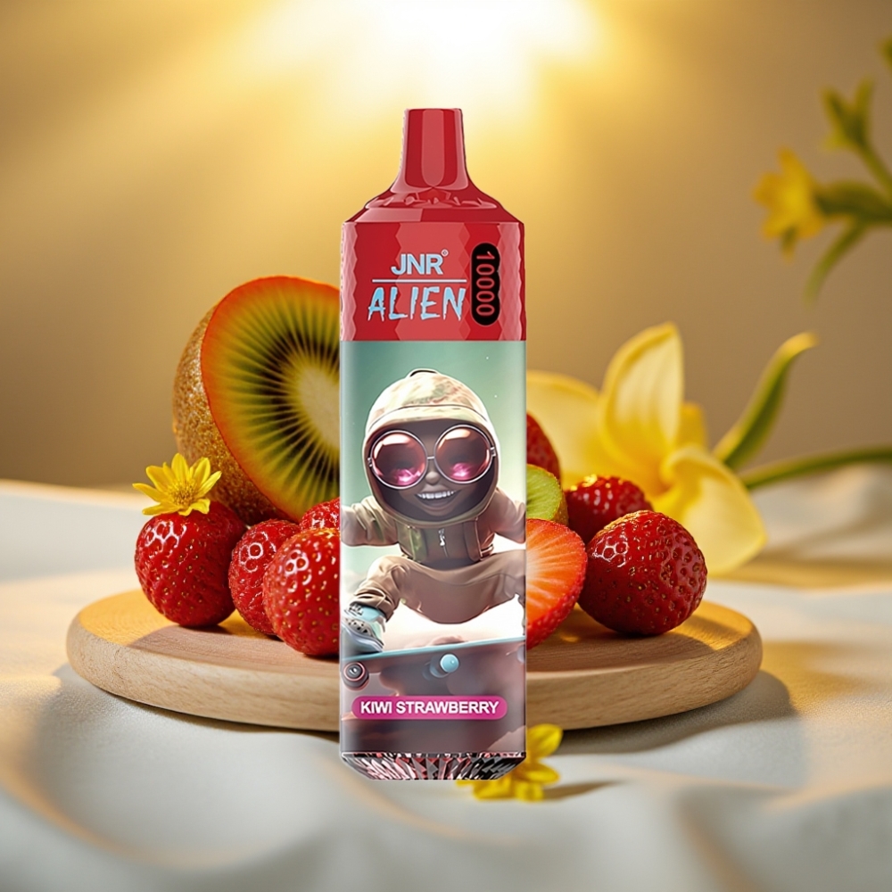 JNR Alien 10000 Puffs Kiwi Fraise 20ml 850mAh 1.2Ohm Mesh Type-C LED RGB