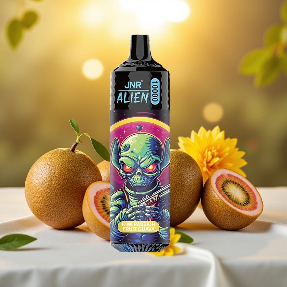 JNR Alien 10000 Puffs Kiwi fruit de la passion goyave - 850mAh, 20ml, Type-C