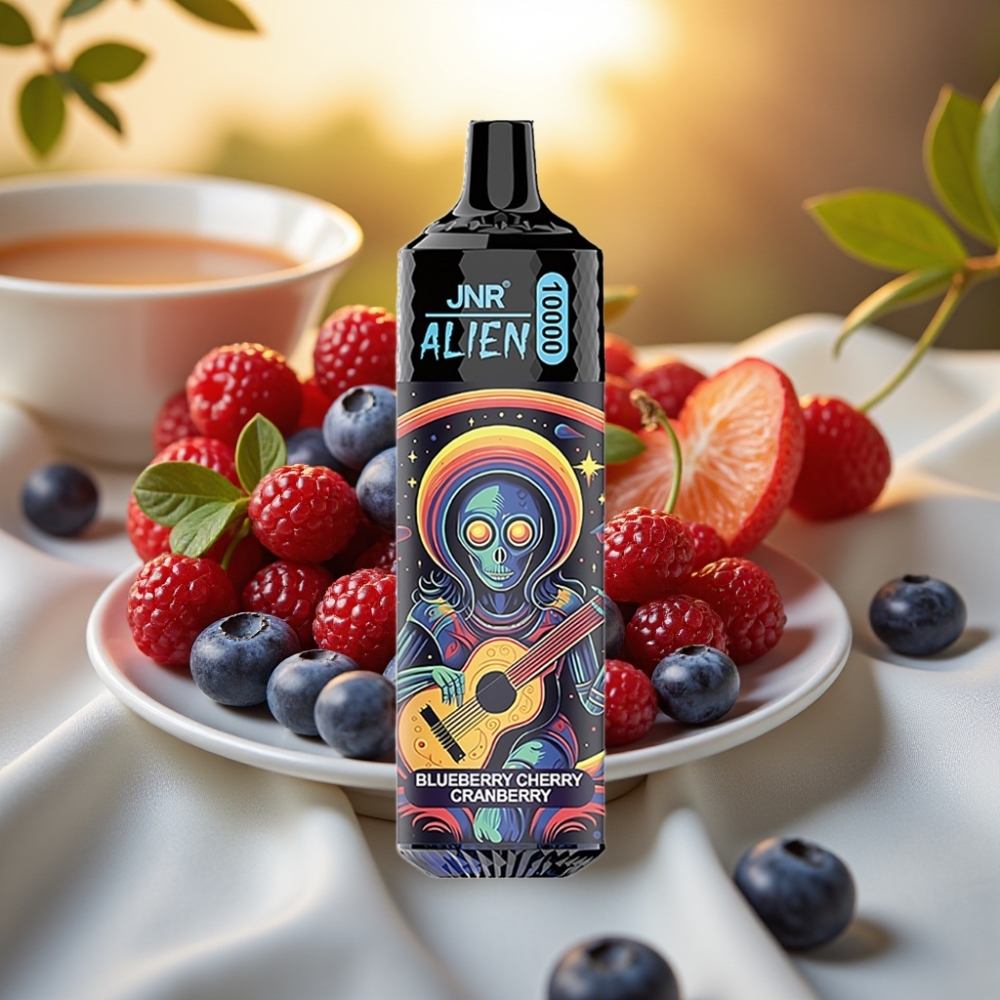 JNR Alien 10000 Puffs Myrtille Cerise Canneberge 850mAh 20ml Type-C RGB