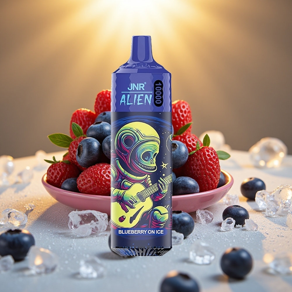 JNR Alien 10000 Puffs Myrtille Glacée - 850mAh, 20ml, Type-C
