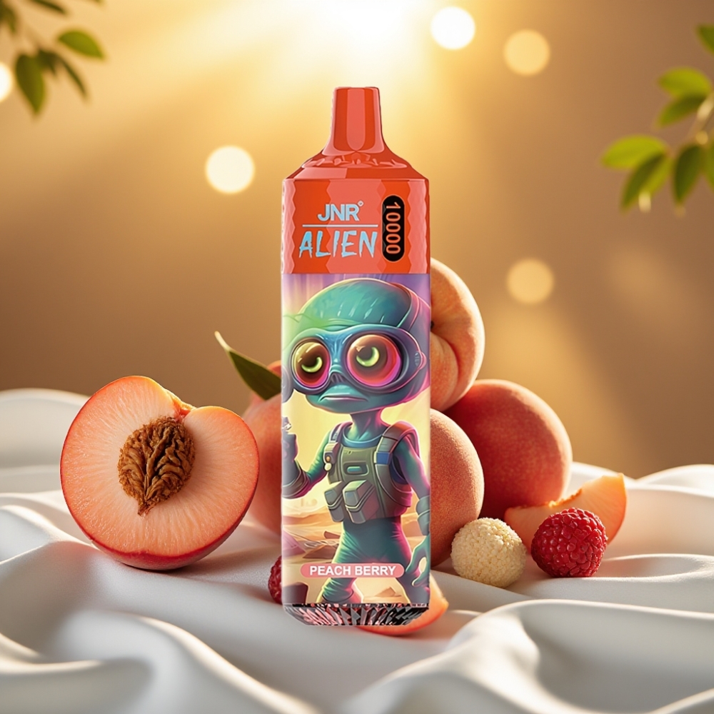 JNR Alien 10000 Puffs Pêche Baies 850mAh 20ml Type-C RGB