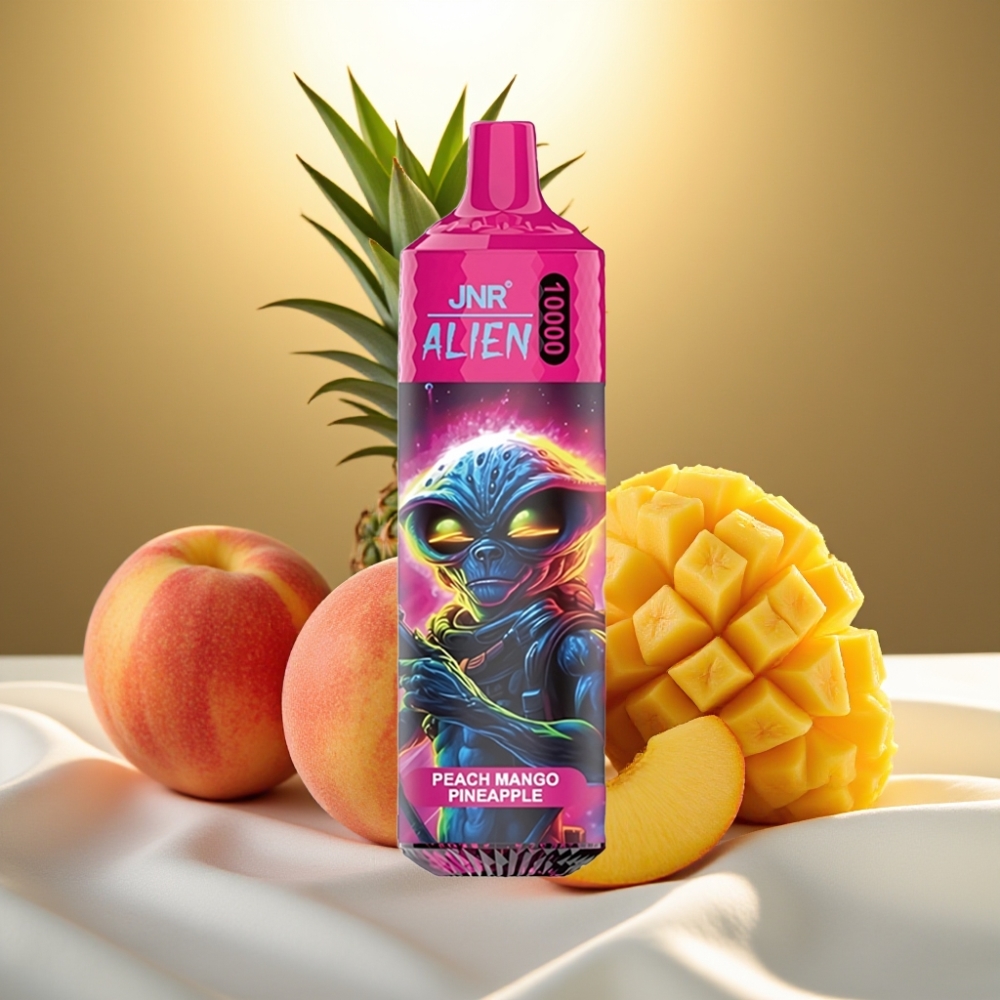 JNR Alien 10000 Puffs Pêche Mangue Ananas - 850mAh, 20ml, Type-C