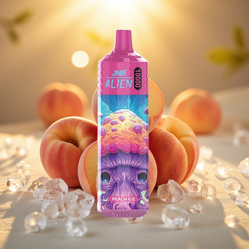 JNR Alien 10000 Puffs Pêche glacée 20ml 850mAh Type-C LED RGB
