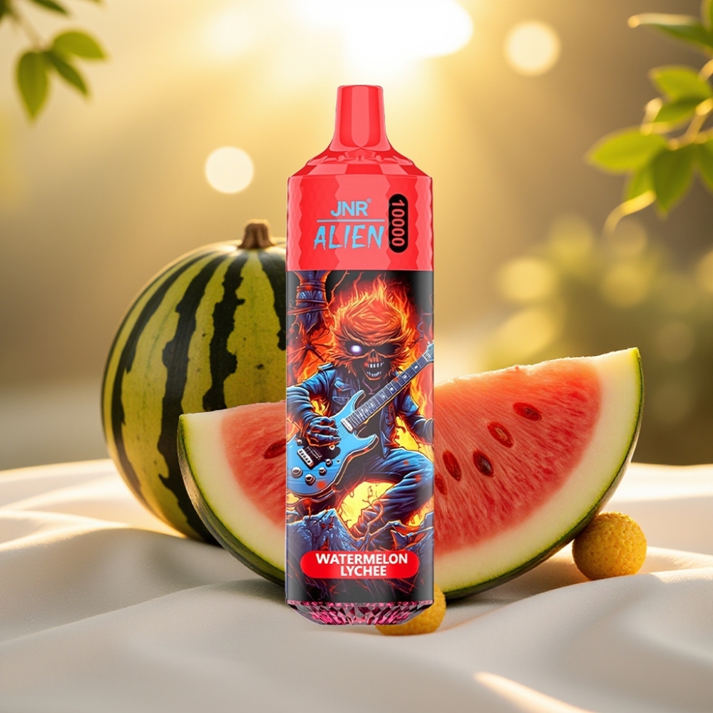 JNR Alien 10000 Puffs Pastèque Litchi 850mAh 20ml Type-C LED RGB