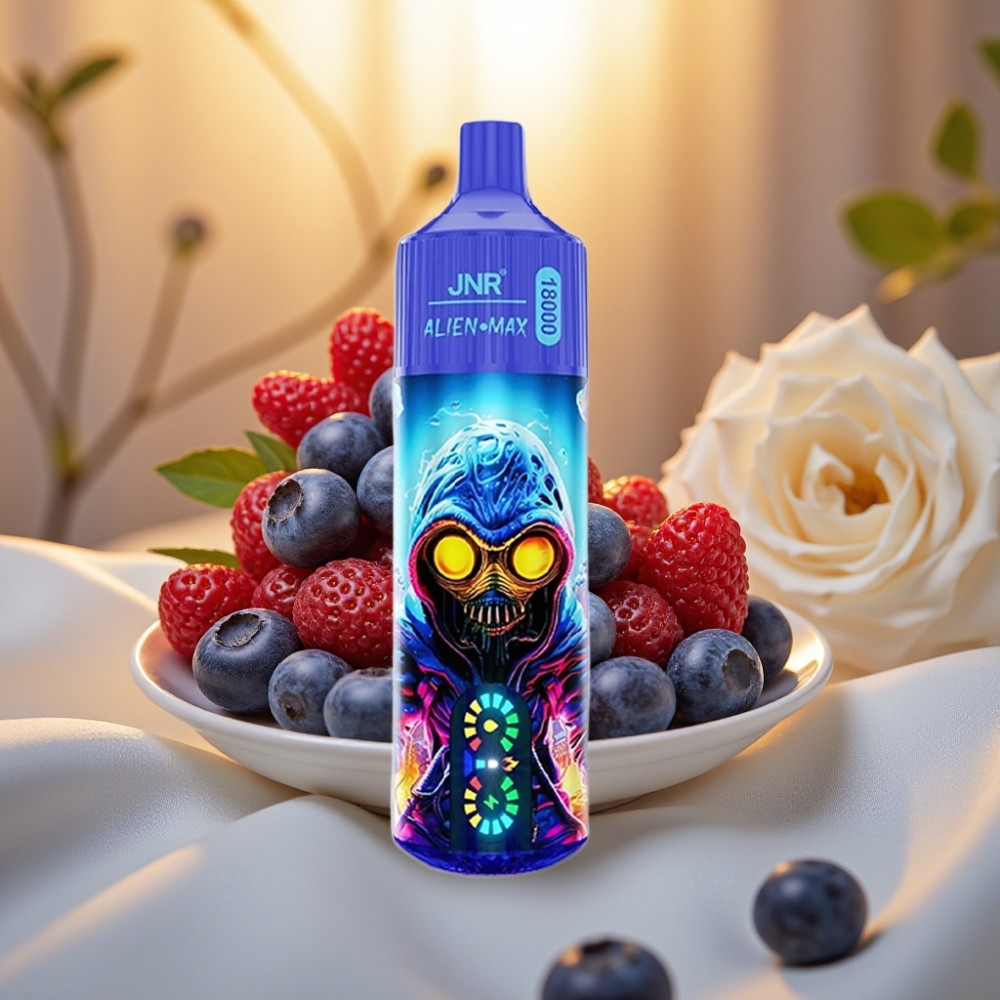 JNR Alien Max 18000 Puffs Blueberry Chewing-gum LED Double Mesh 28ml 850mAh