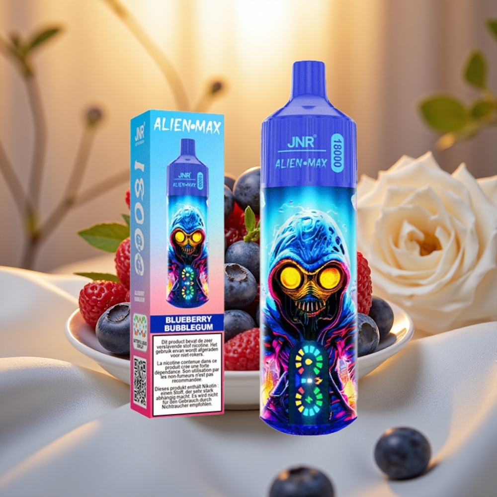 JNR Alien Max 18000 Puffs Blueberry Chewing-gum LED Double Mesh 28ml 850mAh