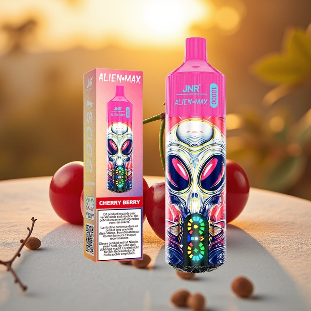 JNR Alien Max 18000 Puffs Cerise Baie - 28ml, 850mAh, Double Mesh