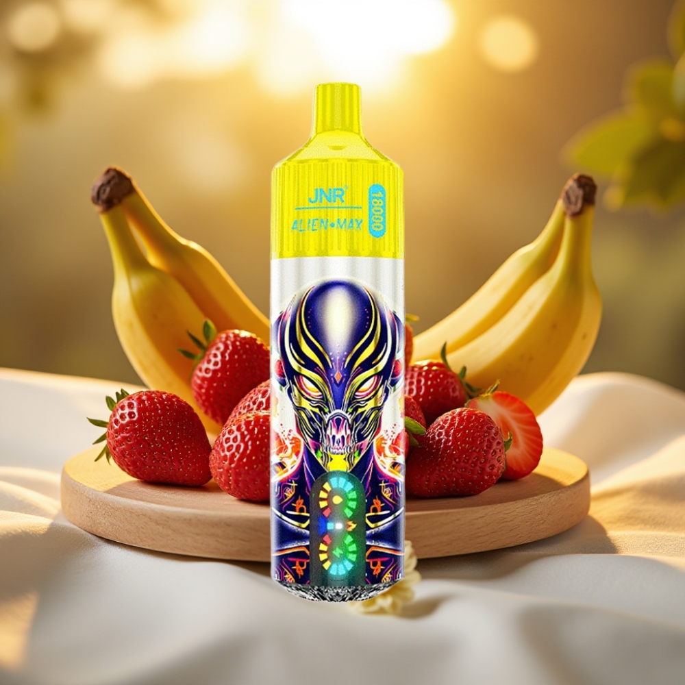 JNR Alien Max 18000 Puffs Fraise Banane - 28ml, 850mAh, Dual Mesh Coil