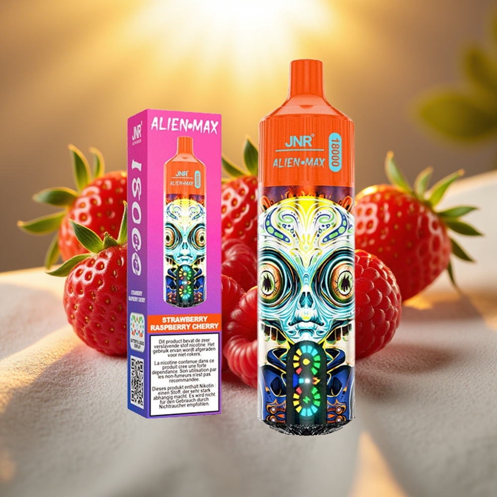JNR Alien Max 18000 Puffs Fraise Framboise Cerise - 28ml, 850mAh, 20 arômes
