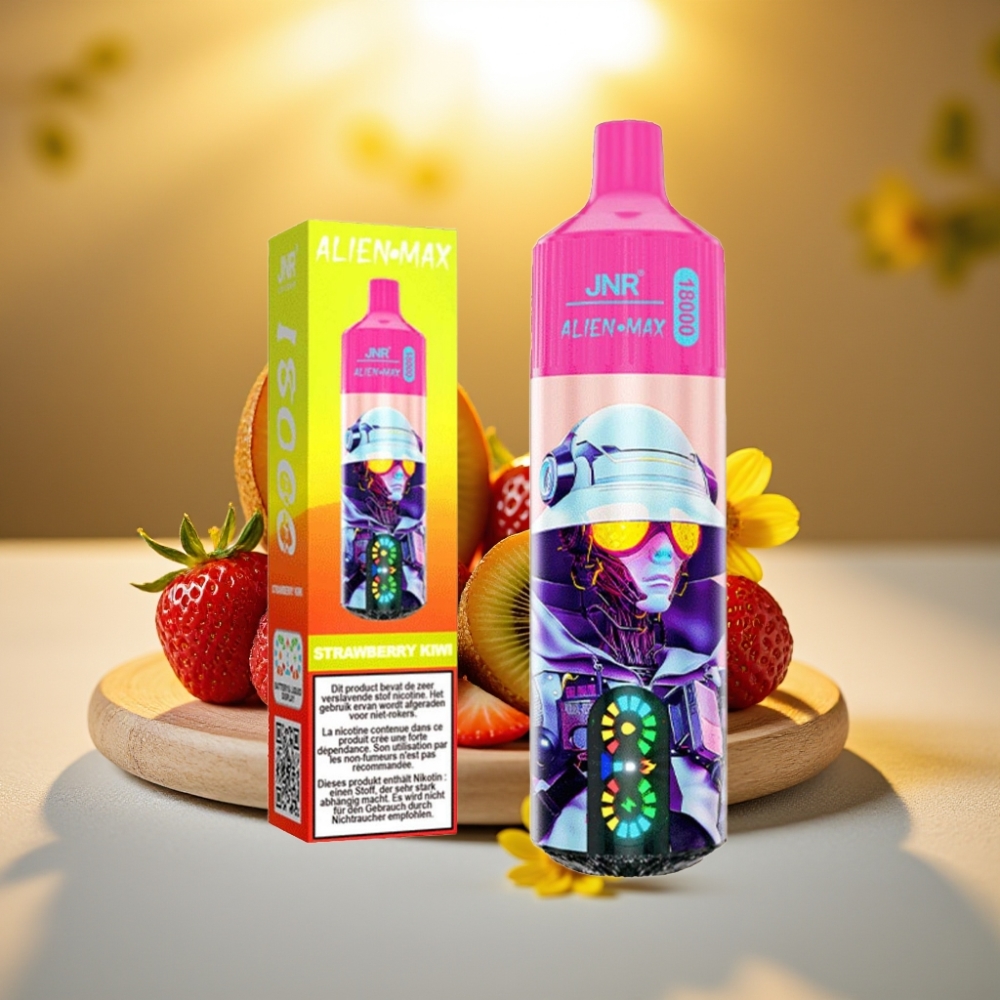 JNR Alien Max 18000 Puffs Fraise Kiwi - 28ml, 850mAh, Dual Mesh Coil