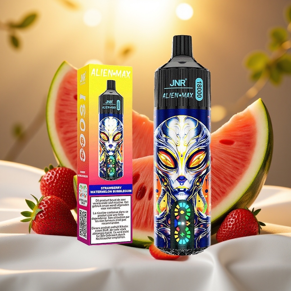 JNR Alien Max 18000 Puffs Fraise Pastèque Bubblegum - 28ml, Dual Mesh, 850mAh