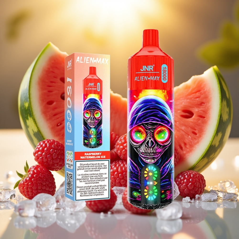 JNR Alien Max 18000 Puffs Glace Framboise Pastèque - 20 Saveurs, 850mAh, 28ml