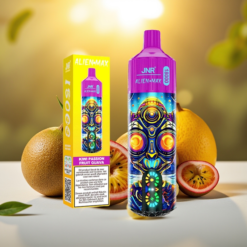 JNR Alien Max 18000 Puffs Kiwi Fruit de la Passion Goyave - 28ml, 850mAh, 5%