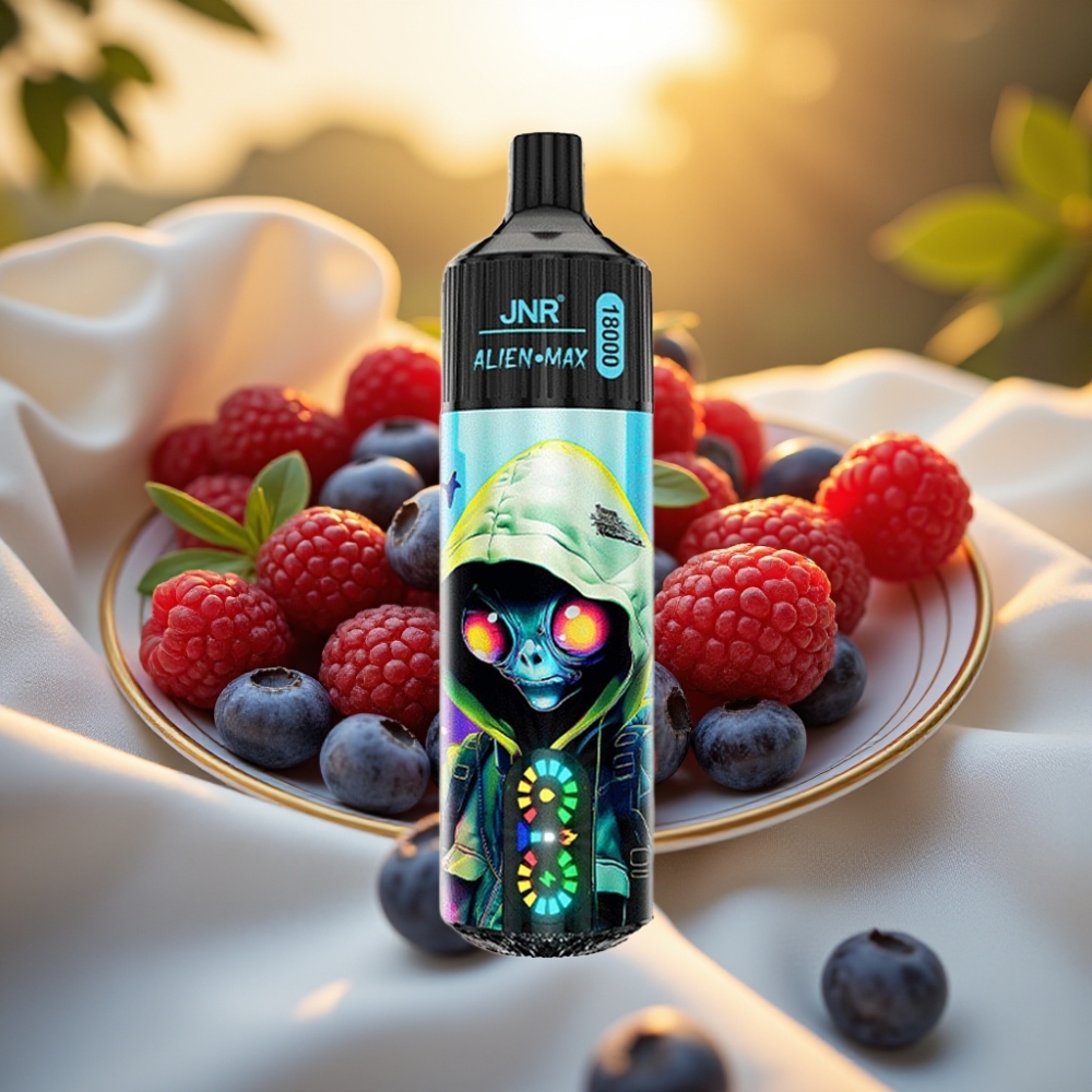 JNR Alien Max 18000 Puffs Myrtille Framboise - Smart LED, Dual Mesh, 28ml, 850mAh