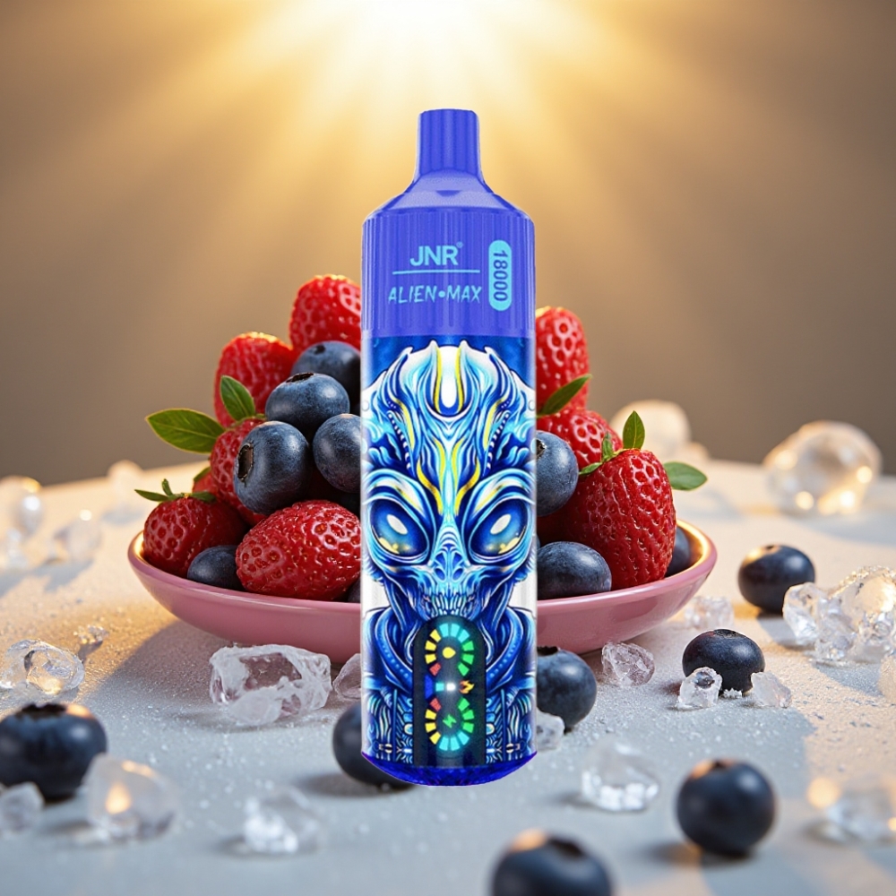 JNR Alien Max 18000 Puffs Myrtille Glacée - 28ml, 850mAh, Double Mesh
