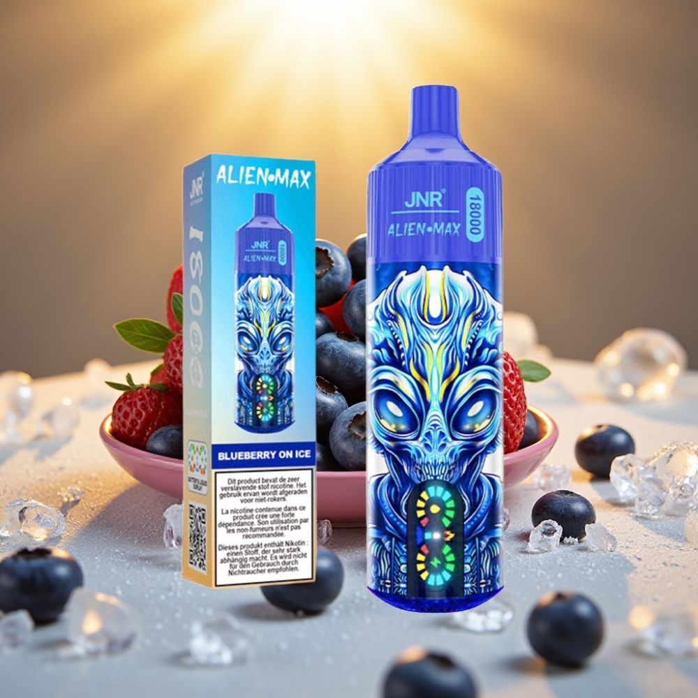 JNR Alien Max 18000 Puffs Myrtille Glacée - 28ml, 850mAh, Double Mesh