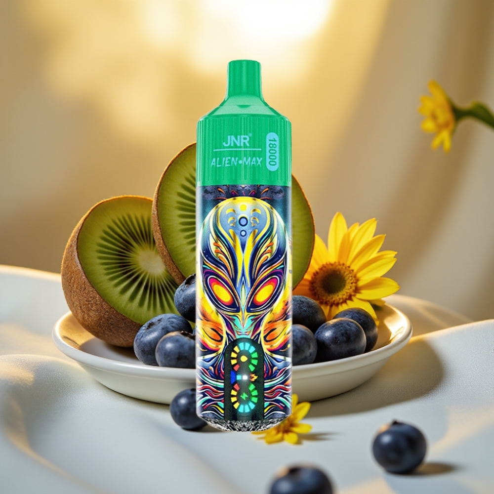 JNR Alien Max 18000 Puffs Myrtille Kiwi LED Double Mesh 28ml Type-C
