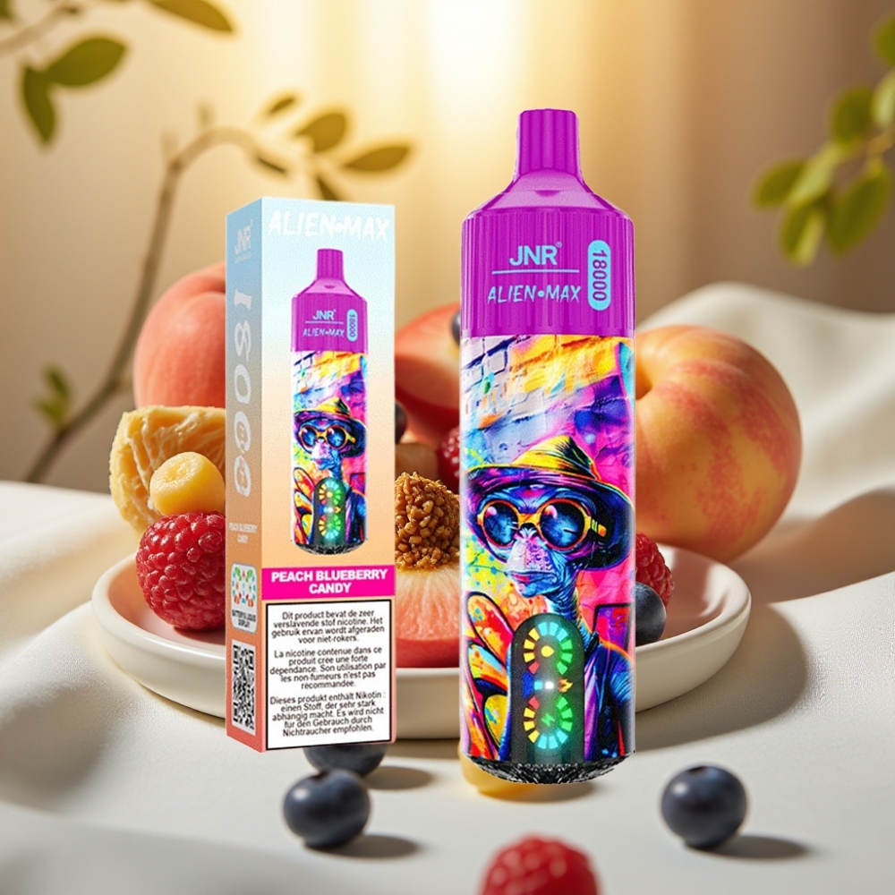 JNR Alien Max 18000 Puffs Pêche Myrtille Bonbon 28ml 850mAh 5%