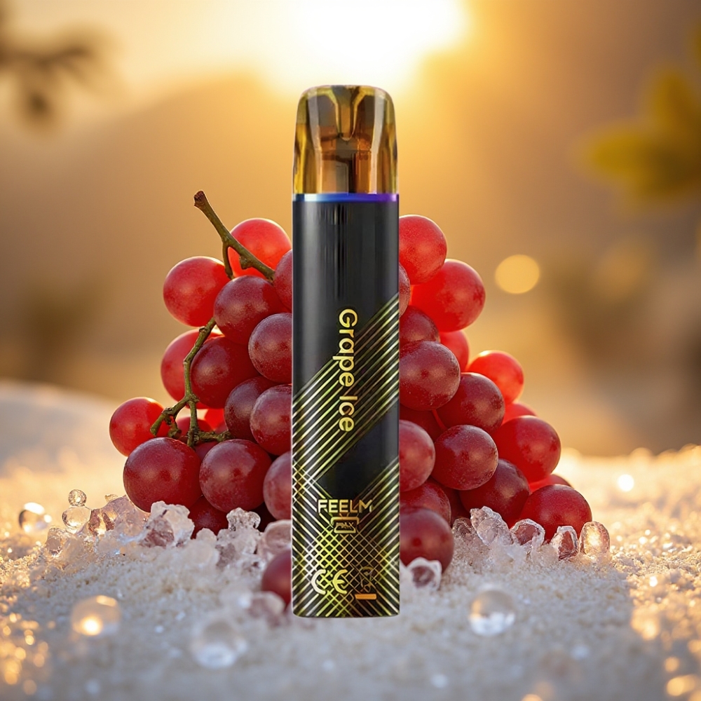 JNR Black&Golden 600+200 Puffs Disposable Vape Glace au Raisin 800 Puffs 550mAh 2ml TPD