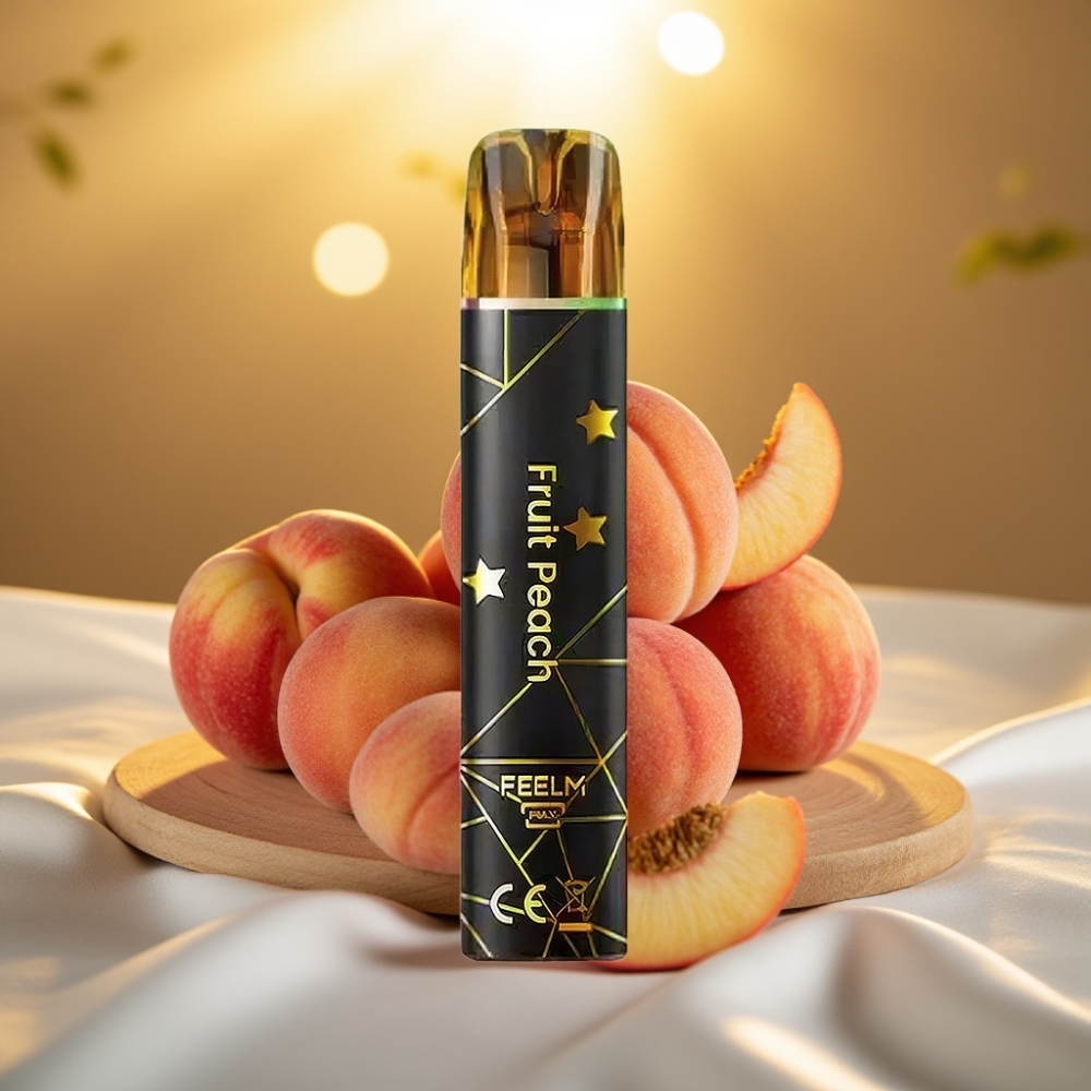JNR Black&Golden 600+200 Puffs Disposable Vape Pêche Fruitée 800 Puffs 550mAh 2ml