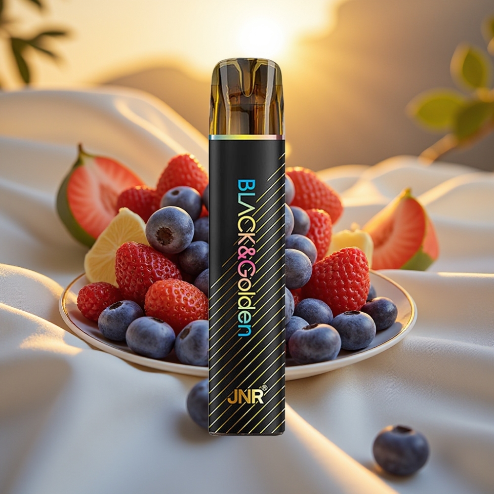 JNR Black&Golden 800 Puffs 2ml 2% Gomme Bulle Myrtille TPD
