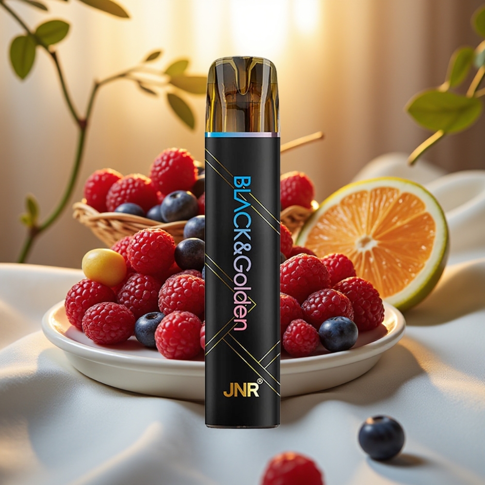 JNR Black&Golden 800 Puffs 550mAh 2ml Myrtille Cerise TPD