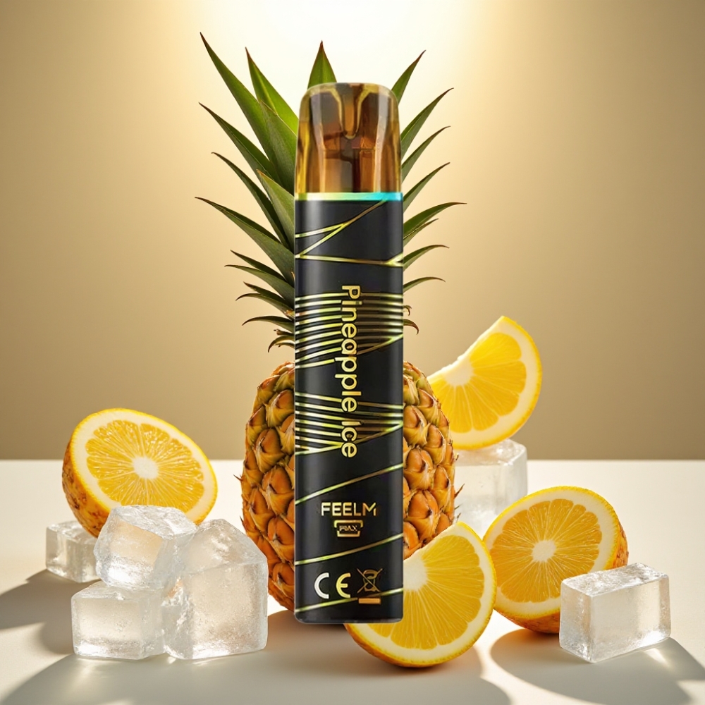 JNR Black&Golden 800 Puffs Disposable Vape Ananas Glace 550mAh 2ml TPD