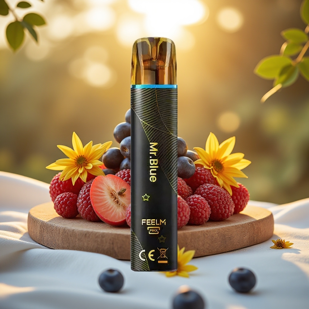 JNR Black&Golden 800 Puffs Disposable Vape Mr Blue 550mAh 2ml 2%